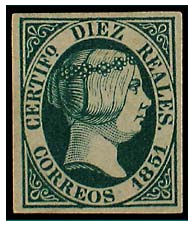 Nº-11.1851 ISABEL II.        10 R. Verde